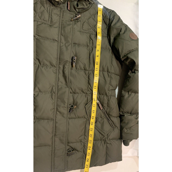 Lauren Ralph Lauren Women's Puffer Jacket Down Hooded Green Sz M Detachable Hood - Picture 10 of 16
